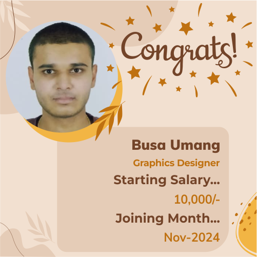 Placed candidate Busa Umang