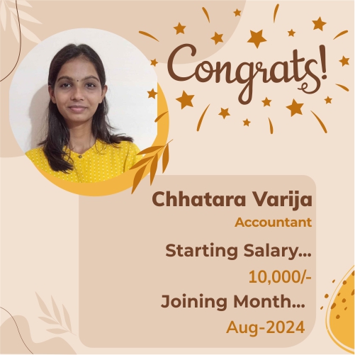 Placed candidate Chhatara Varija