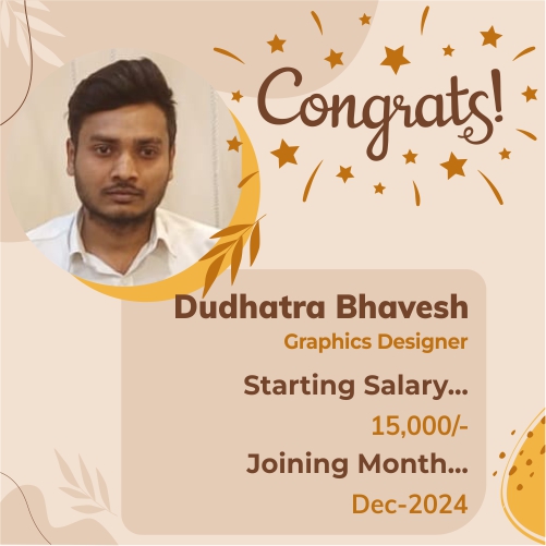 Placed candidate Dudhatra Bhavesh