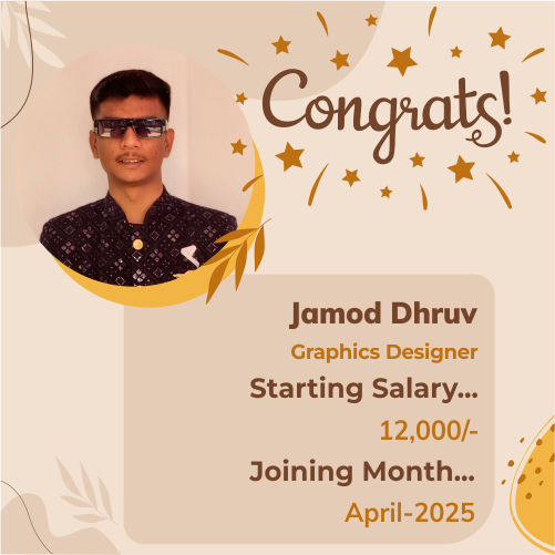 Placed candidate Jamod Dhruv