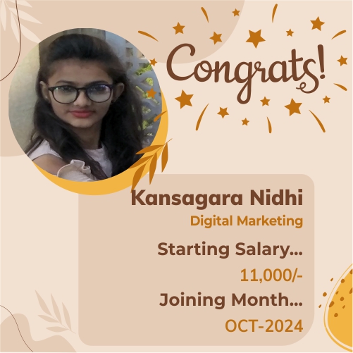 Placed candidate Kansagara Nidhi