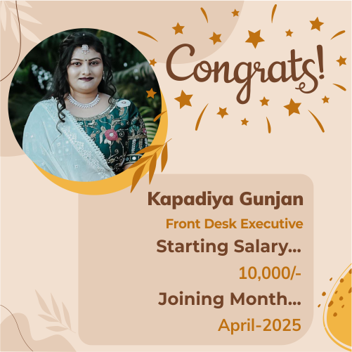 Placed candidate Kapadiya Gunjan