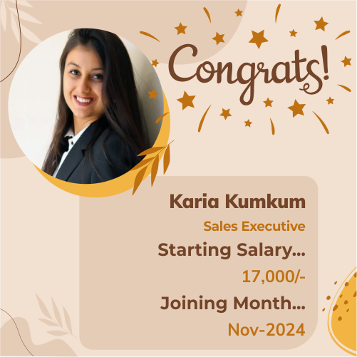 Placed candidate Karia Kumkum