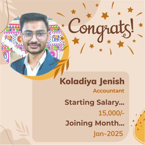 Placed candidate Koladiya Jenish