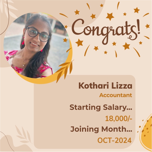 Placed candidate Kothari Liza