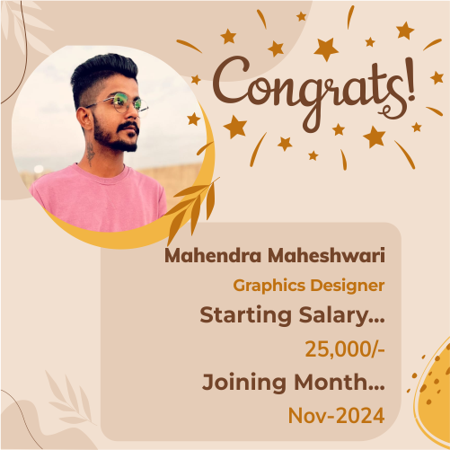 Placed candidate Mahendra Maheshvari