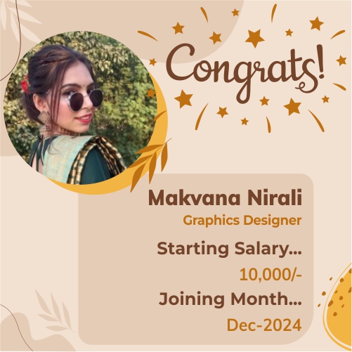 Placed candidate Makwana Nirali