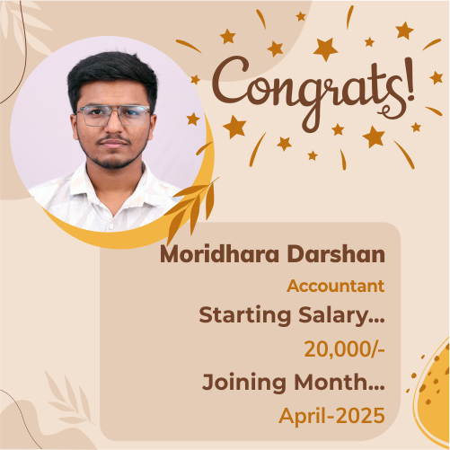 Placed candidate Moridhara Darshan