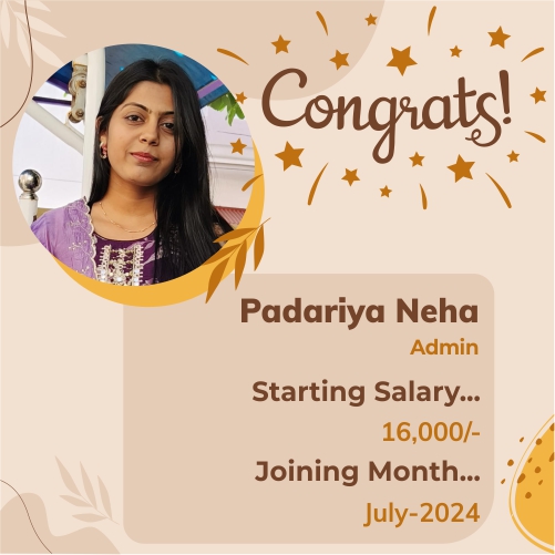 Placed candidate Padariya Neha