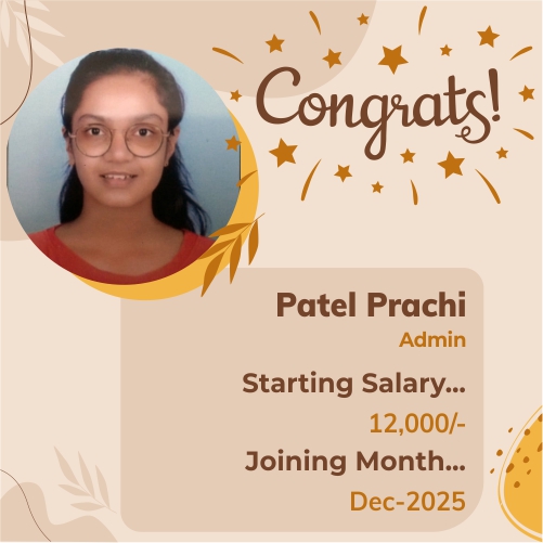 Placed candidate Patel Prachi