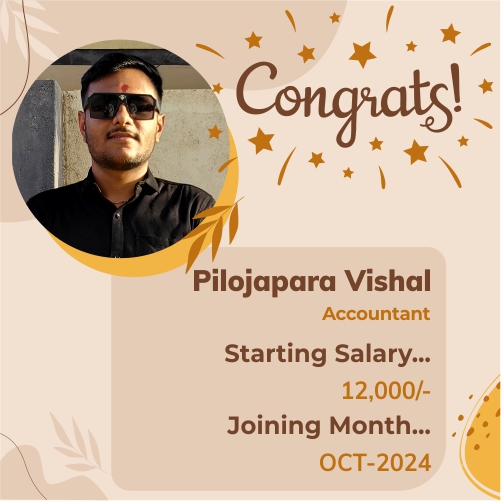 Placed candidate Pilojpara Vishal