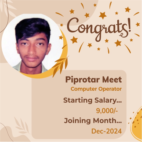 Placed candidate Piprotar Meet