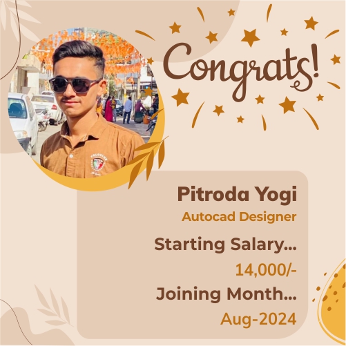 Placed candidate Pitroda Yogi