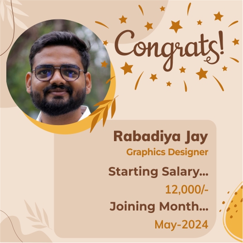 Placed candidate Rabadiya Jay