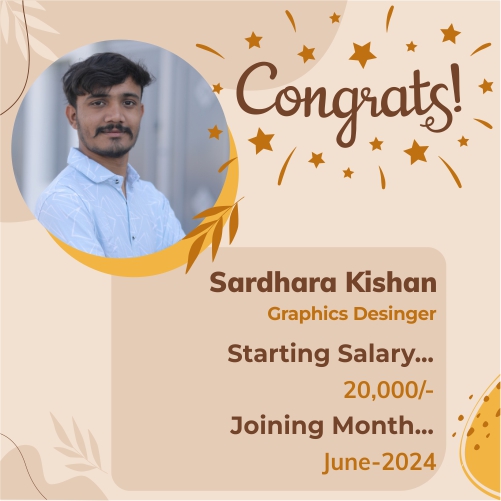 Placed candidate Sardhara kishan