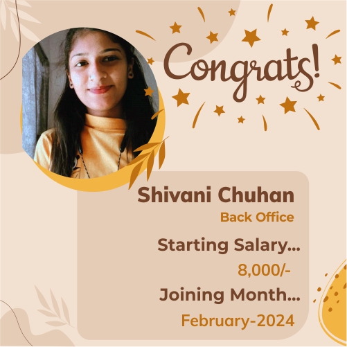 Placed candidate Shivani Chuhan