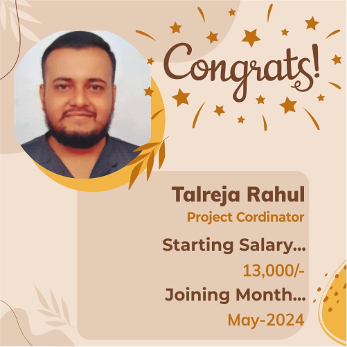 Placed candidate Talreja Rahul