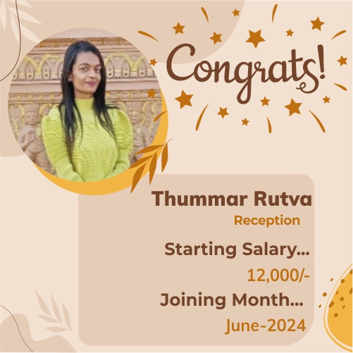 Placed candidate Thumar Rutva
