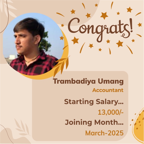 Placed candidate Trambadiya Umang