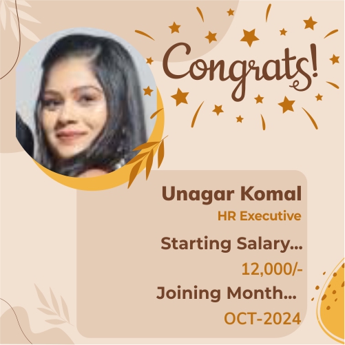 Placed candidate Unagar Komal