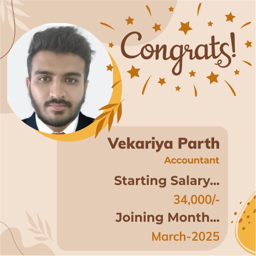 Placed candidate Vekariya Parth