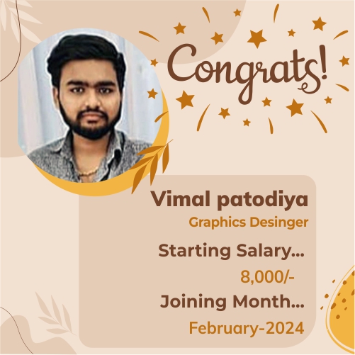 Placed candidate Vimal Patodiya