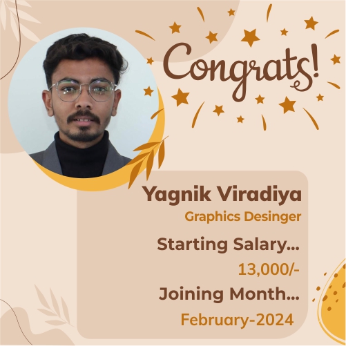 Placed candidate Yagnik Viradiya